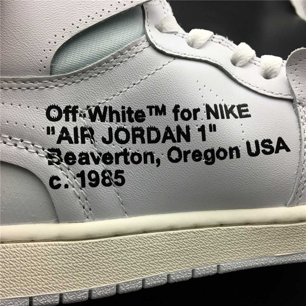 OFF-WHITE x Air Jordan 1 White AQ0818-100